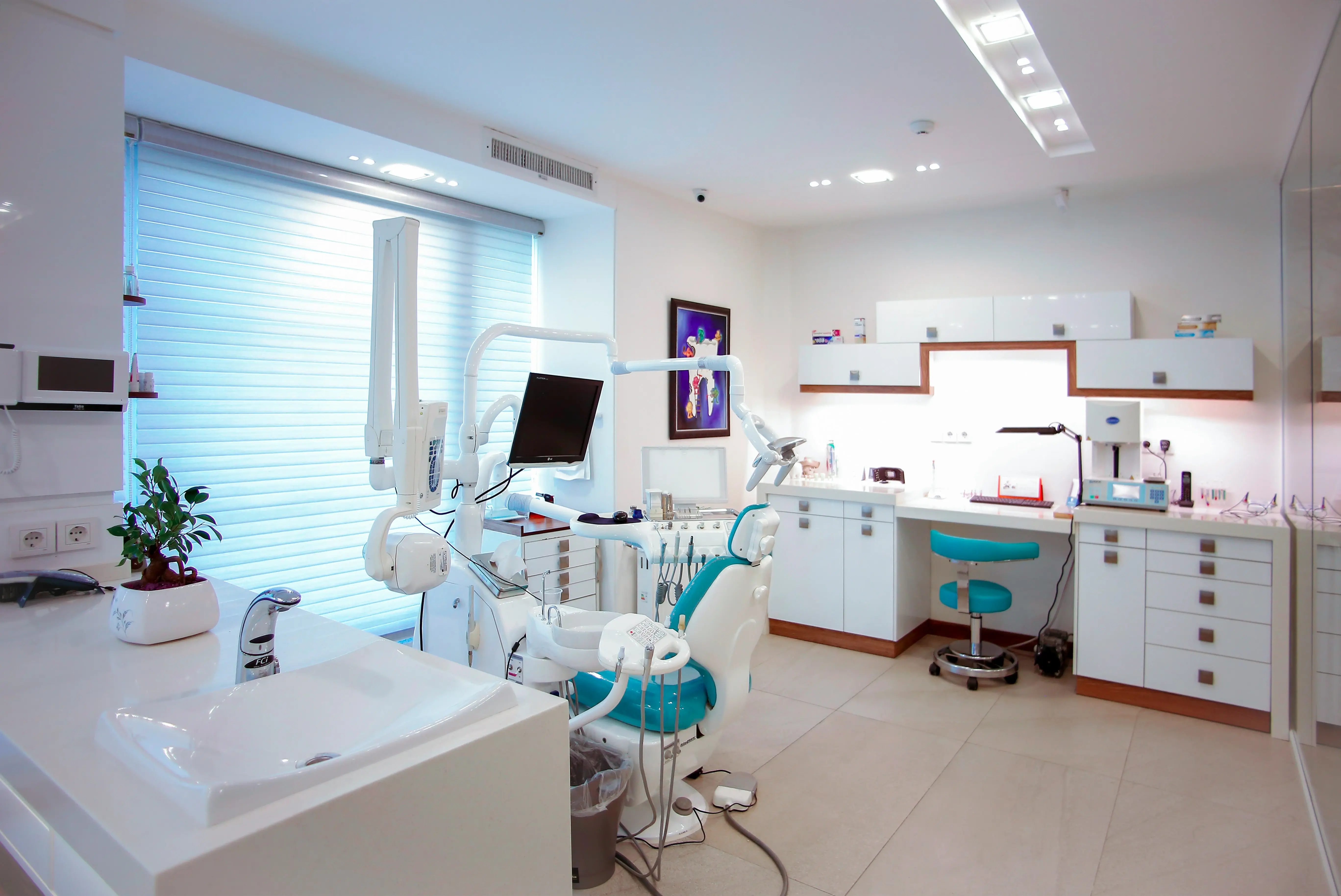 Modern and clean medical examination room